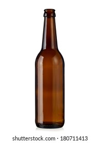 Empty Brown Beer Bottle