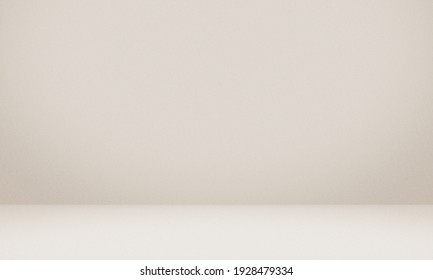 Empty brown cream color texture pattern cement wall studio background  Used for presenting cosmetic nature products for sale online 