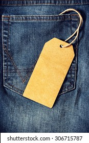 Empty Brown Paper Tag Of Jean