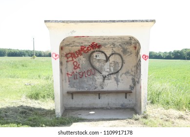 empty bus stop