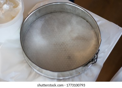 Empty Cake Tin, On White Table