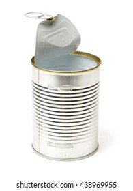 empty can on white background