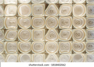 Empty Candy Box With Cells, Top View