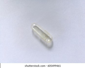  Empty Capsule On White Background