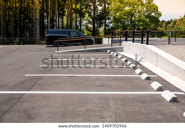 Empty car\
parking lots, Outdoor public\
parking.