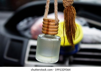 Empty car perfume bottles as additional accessories 