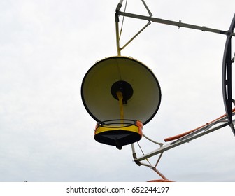 Empty Carnival Ride At Amusement Park Fairground 