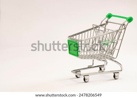 An empty cart  plain Background.