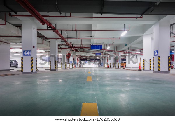 empty cement
Parking Garage interior in the
mall.