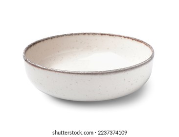 Empty ceramic bowl isolated on white background - Powered by Shutterstock