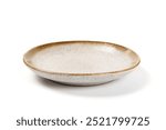 empty ceramic plate isolated on white background