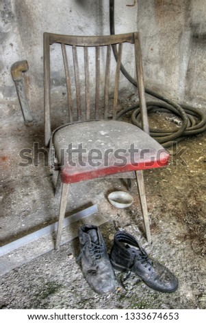 Similar – bunker chair Beton trist