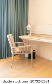 Empty Chair With Desk - Working Space At Home