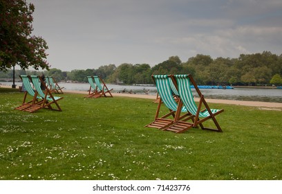 Empty Chairs In Hyde Park, London