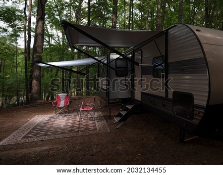 Similar – Image, Stock Photo Offroad 4×4 vehicle with tent in roof ready for camping