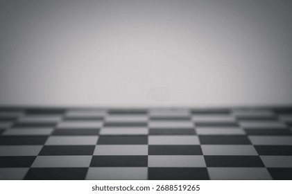 Empty chessboard with soft lighting and minimal background, symbolizing strategy, opportunity, decision-making, and new beginnings. Ideal for planning or leadership concepts.
