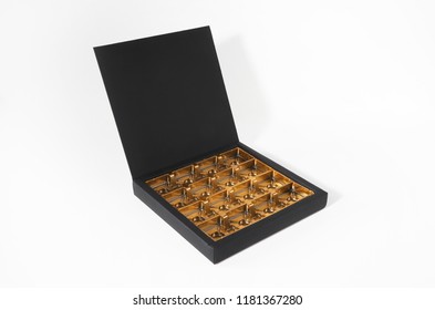 Empty Chocolate Box On White Background