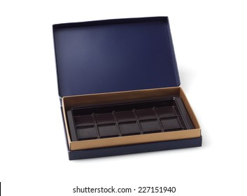 Empty Chocolate Box On White Background