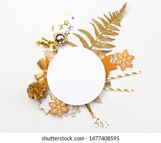 Empty Christmas greeting card on white background - Powered by Shutterstock