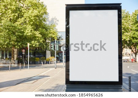 Empty city light poster mock-up as advertising space in the city