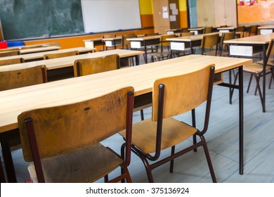 Empty Class Room Of Elementary School
