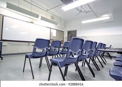 Empty Classroom With Chair And Board