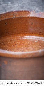 Empty Clay Cooking Pot Detail