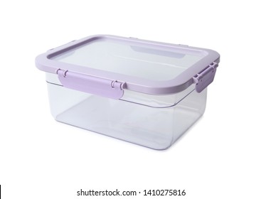 Empty Clean Box For Food On White Background