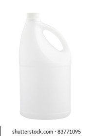 Empty And Clear Liquid Container Gallon Isolated  