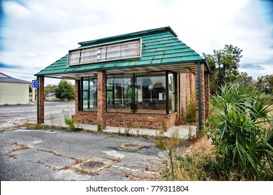 An Empty Closed Down Restaurant Building  