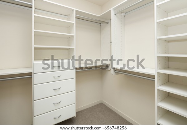 Empty Closet Space On Modern Bedroom Stock Photo (Edit Now) 656748256
