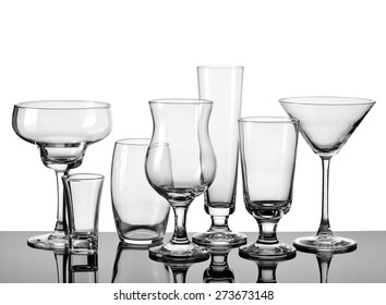Empty Cocktail Glasses