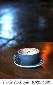 Empty Of Coffee Cup On The Table In Coffee Shop