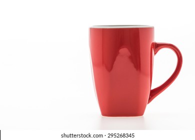 Empty coffee mug , coffee cup isolated on white background
