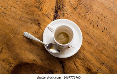 Empty Coffee Pot With Spoon