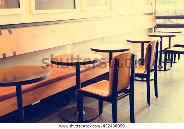 Empty Coffee Shop Tables Chairs Stock Photo Edit Now 452438050