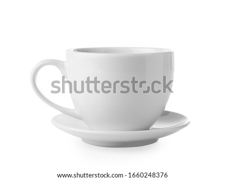 Empty coffee or tea cup isolated on white