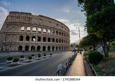 Empty Coliseum, Rome, During Covid 19