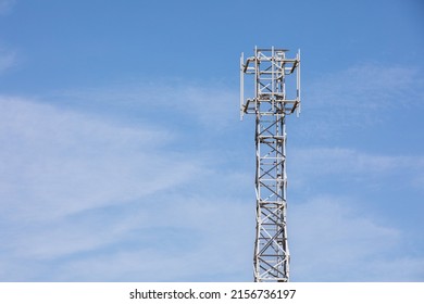 Empty communications tower before installation of 5G equipment
