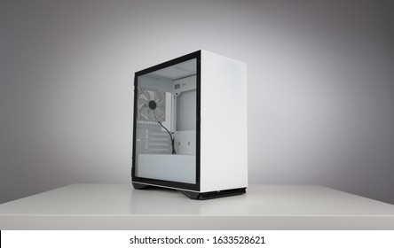 Empty Computer Case With A Mini-ITX Form Factor, Where You Can Insert All The Hardware Components Like A GPU, A CPU Or A Motherboard.