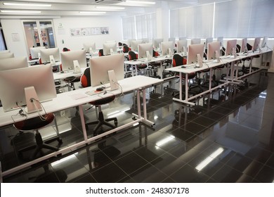 Empty Computer Room In College