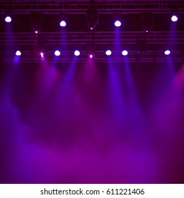 Empty Concert Stage With Steam - Background