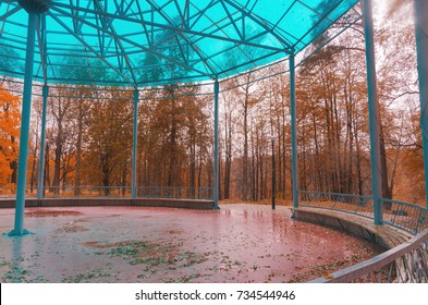 Empty Concert Venue In The Park.Openair.