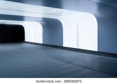 empty concrete road for parking lot to display with futuristic style.