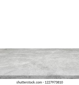 Empty Concrete Table On Isolated White And Background.