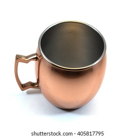 Empty Copper Moscow Mule Mug, Isolated