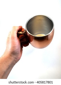 Empty Copper Moscow Mule Mug, Isolated