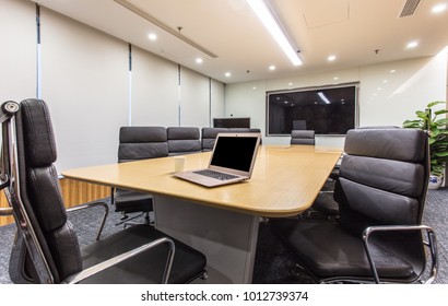 Empty Corporate Conference Room Before Business Meeting