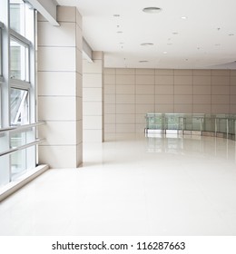 Empty Corridor In The Modern Office Building.