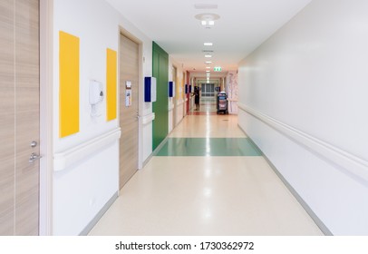 empty corridor at public hospital ,Public building corridor area. 